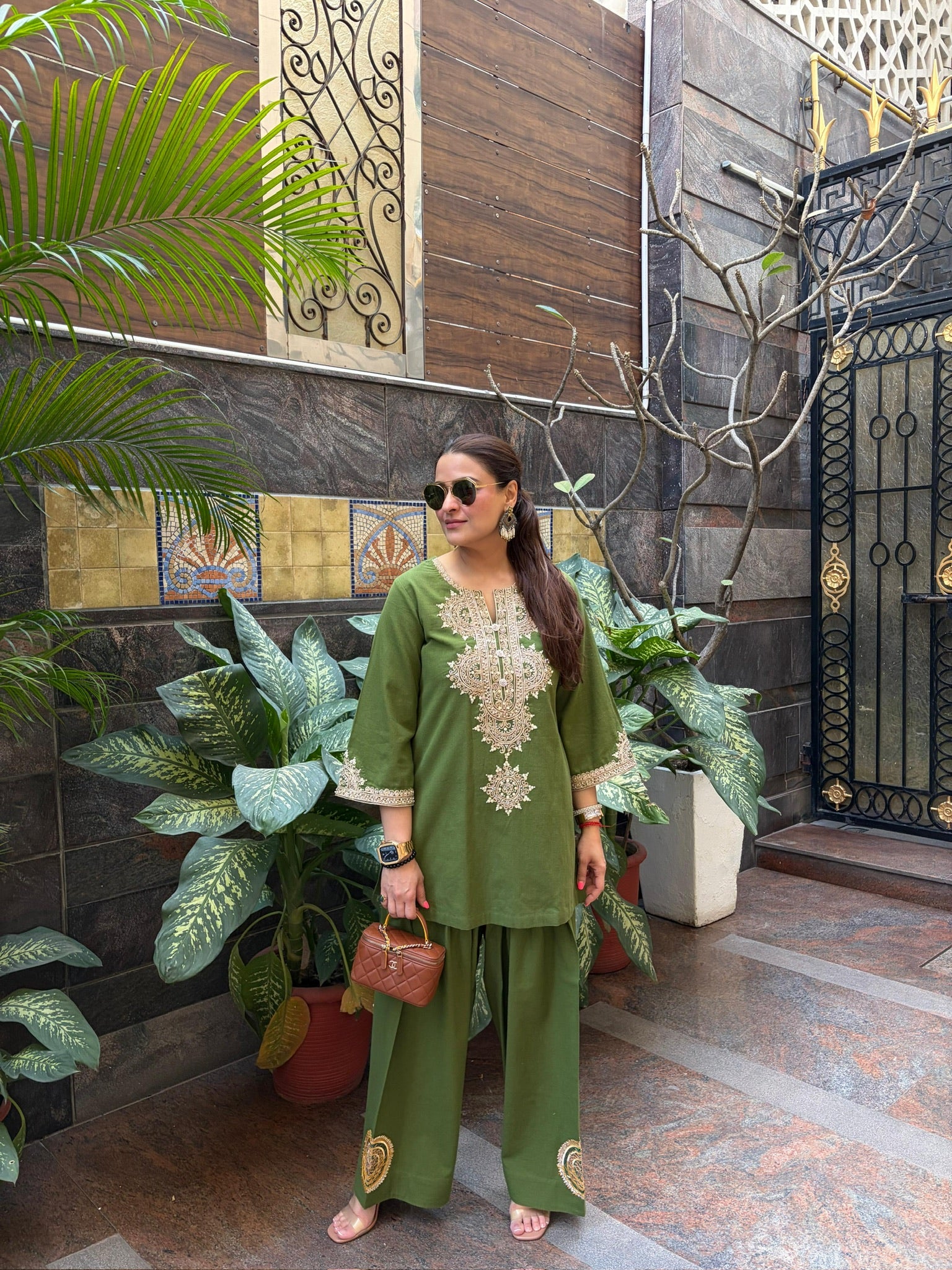 Olive Noor Kurta Set