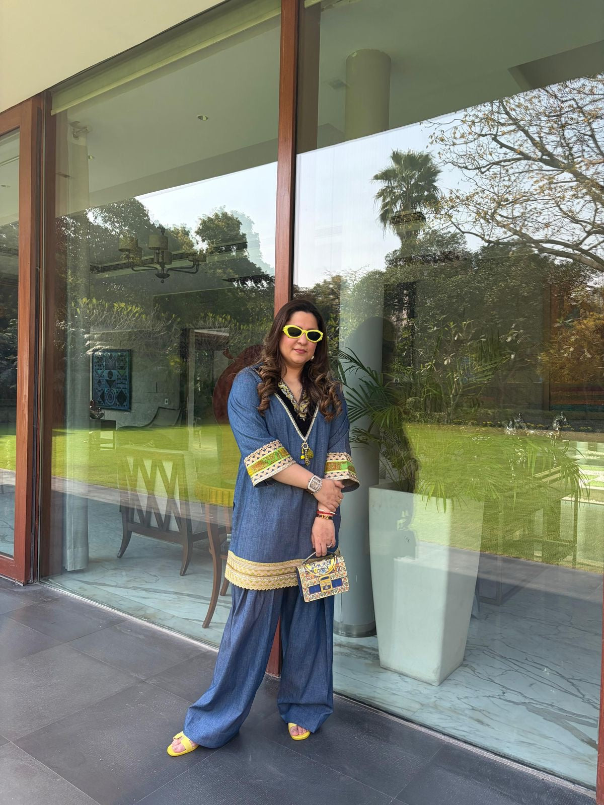 Indigo Ease Denim Kurta Set